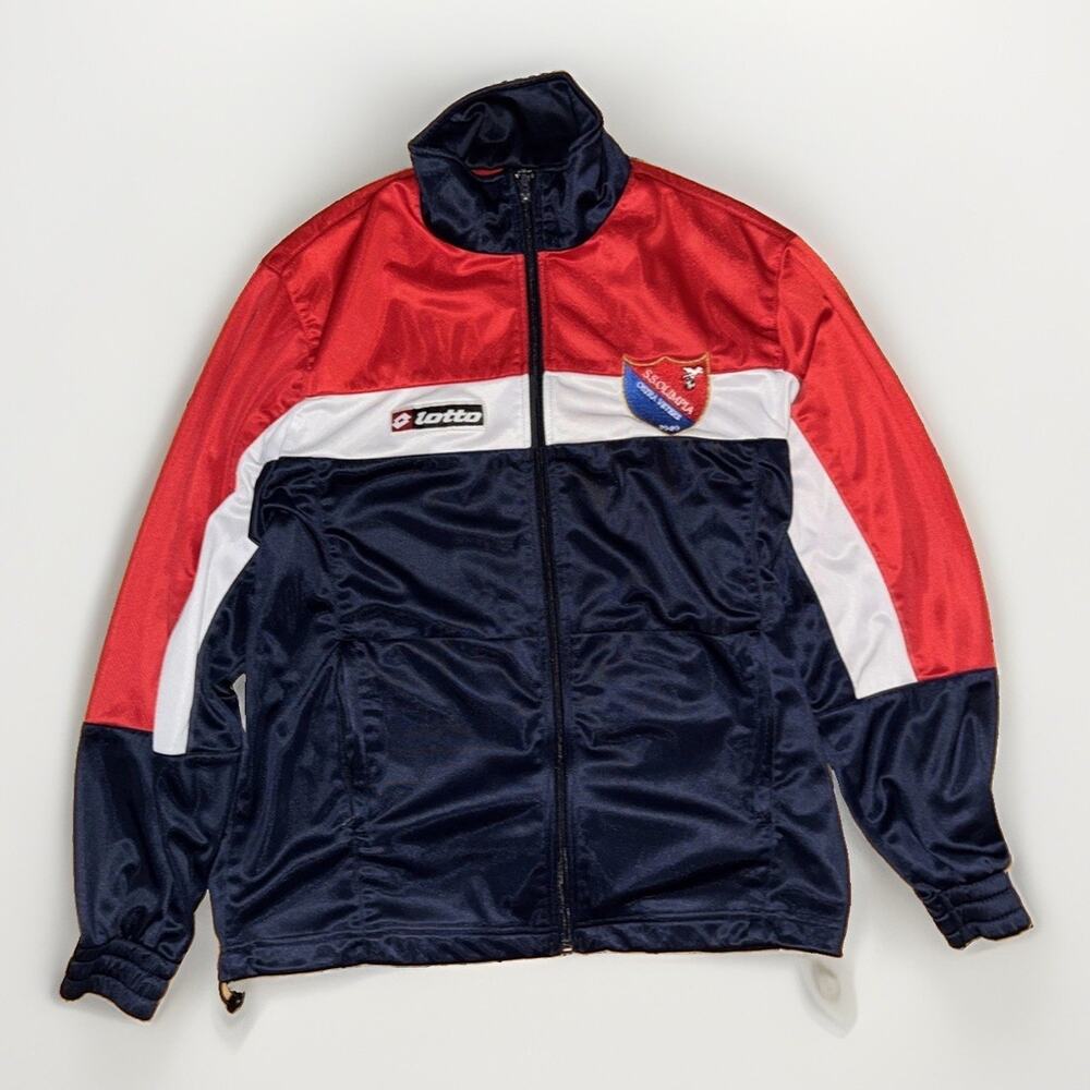Vintage Lotto SS Olimpia Ostia Vetere Track Jacket Mens M Full Zip Soccer Italy